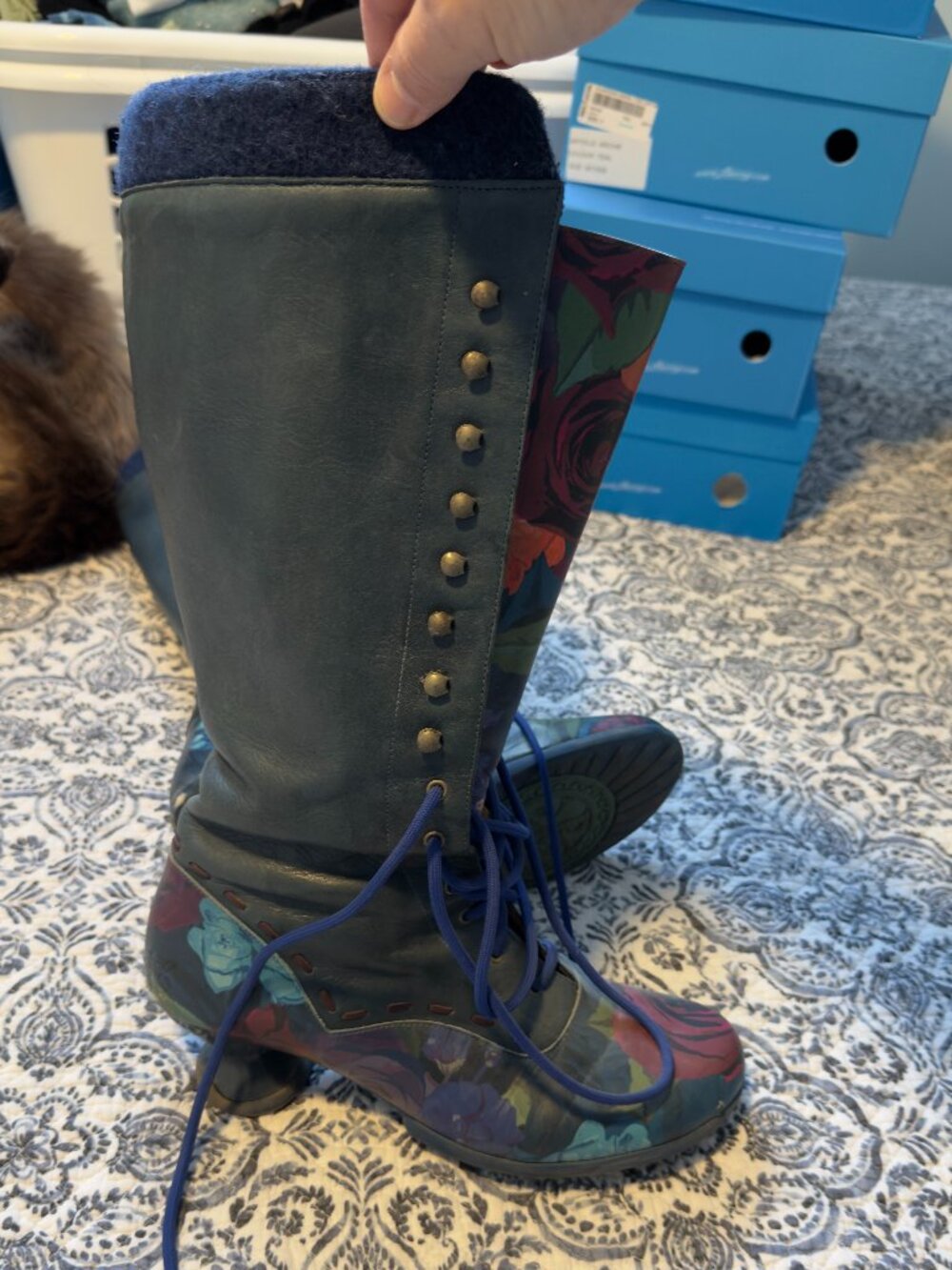 Fluevog Enneagram Optimist in floral